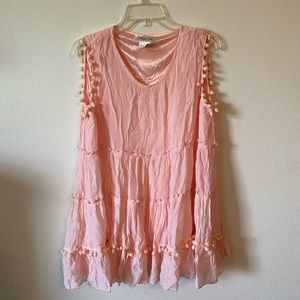 Pink Pom Pom Top